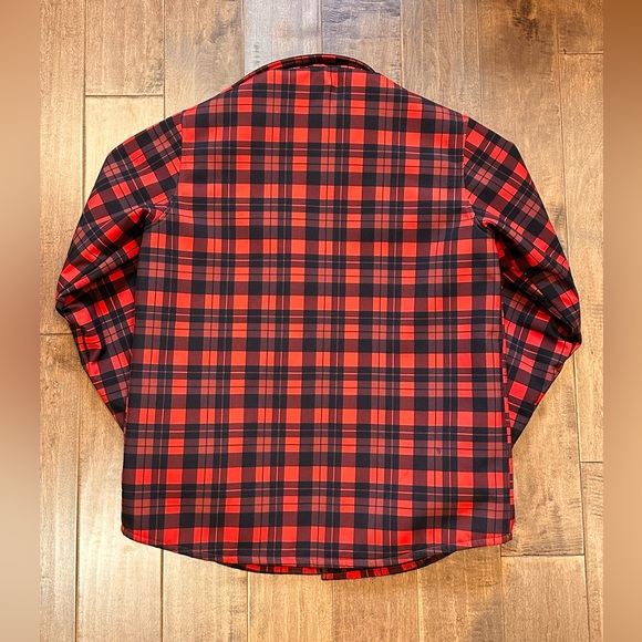 Red Plaid Jacket-Shirt Insulated - Picture 3 of 3